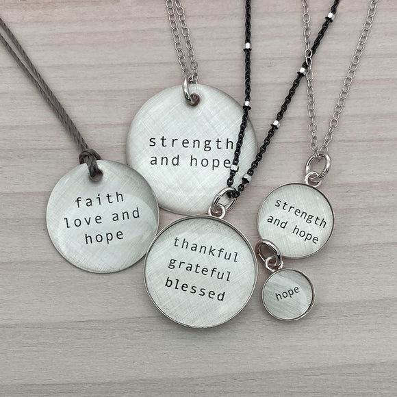 Tiny Type Pendants