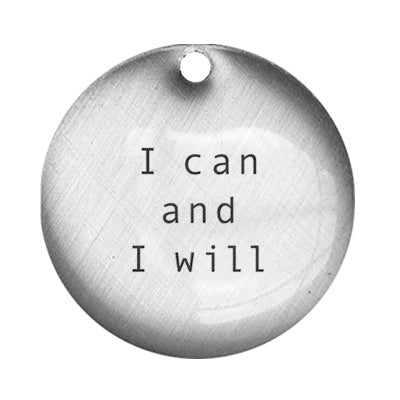 I can and I will word pendant