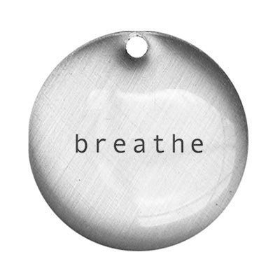 breathe word pendant