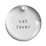 cat lover word pendant