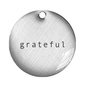 grateful  word pendant