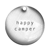 happy camper word pendant