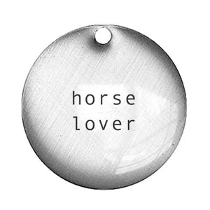 horse lover word pendant