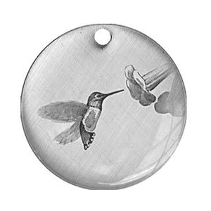 hummingbird flower pendant
