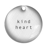 kind heart word pendant