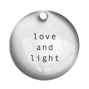 love and light word pendant