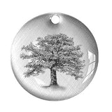 oak tree picture pendant