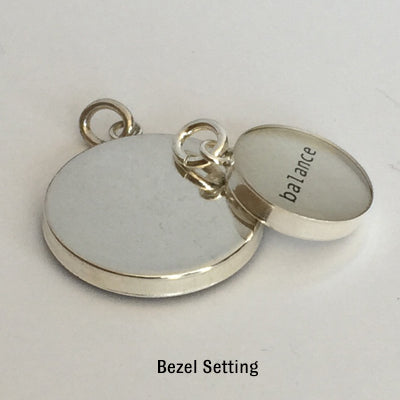 Gold 12mm Bezel Pendant