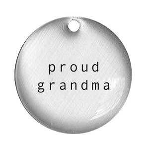 proud grandma word pendant