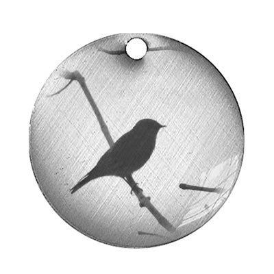 bird tree silhouette pendant